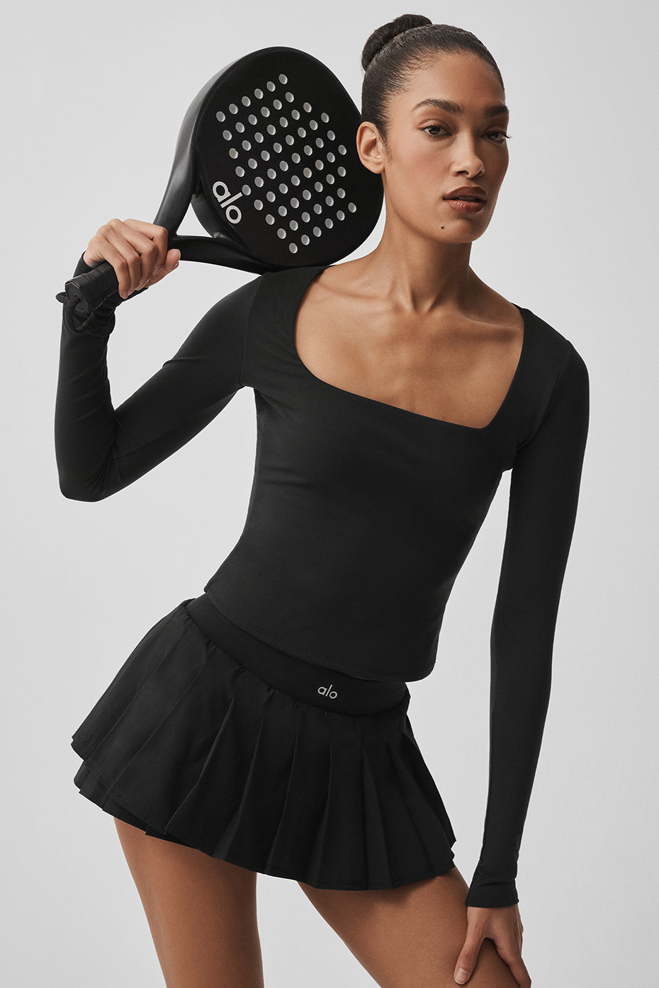 Double Or Nothing Tennis Skirt - Black