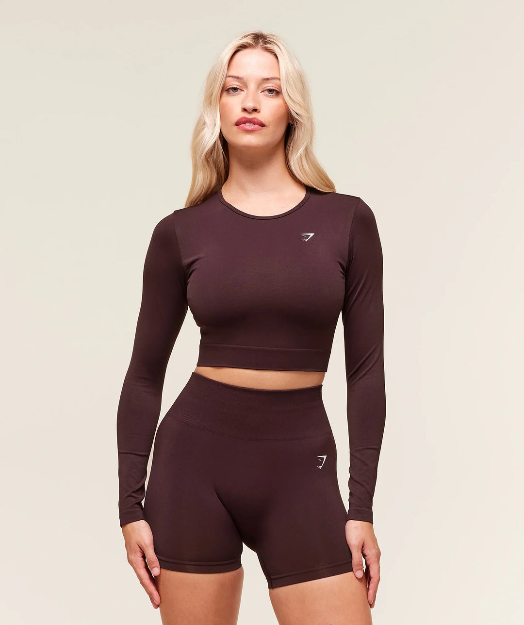 GYMSHARK - Naadloze Crop Top met Lange Mouwen