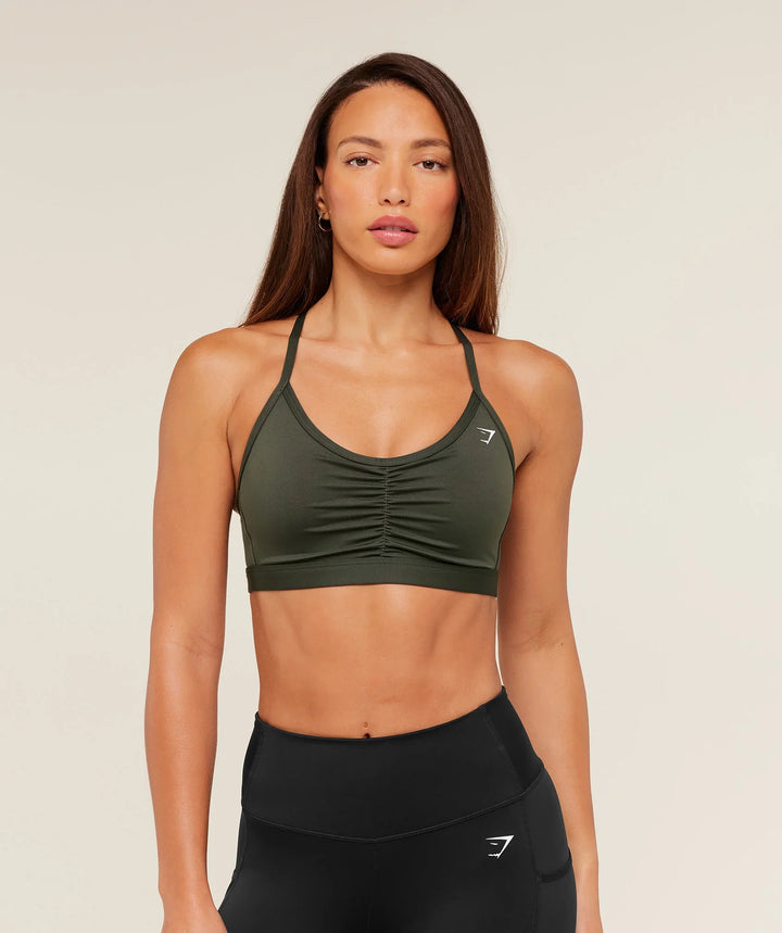 GYMSHARK - Geplooide Sportbeha